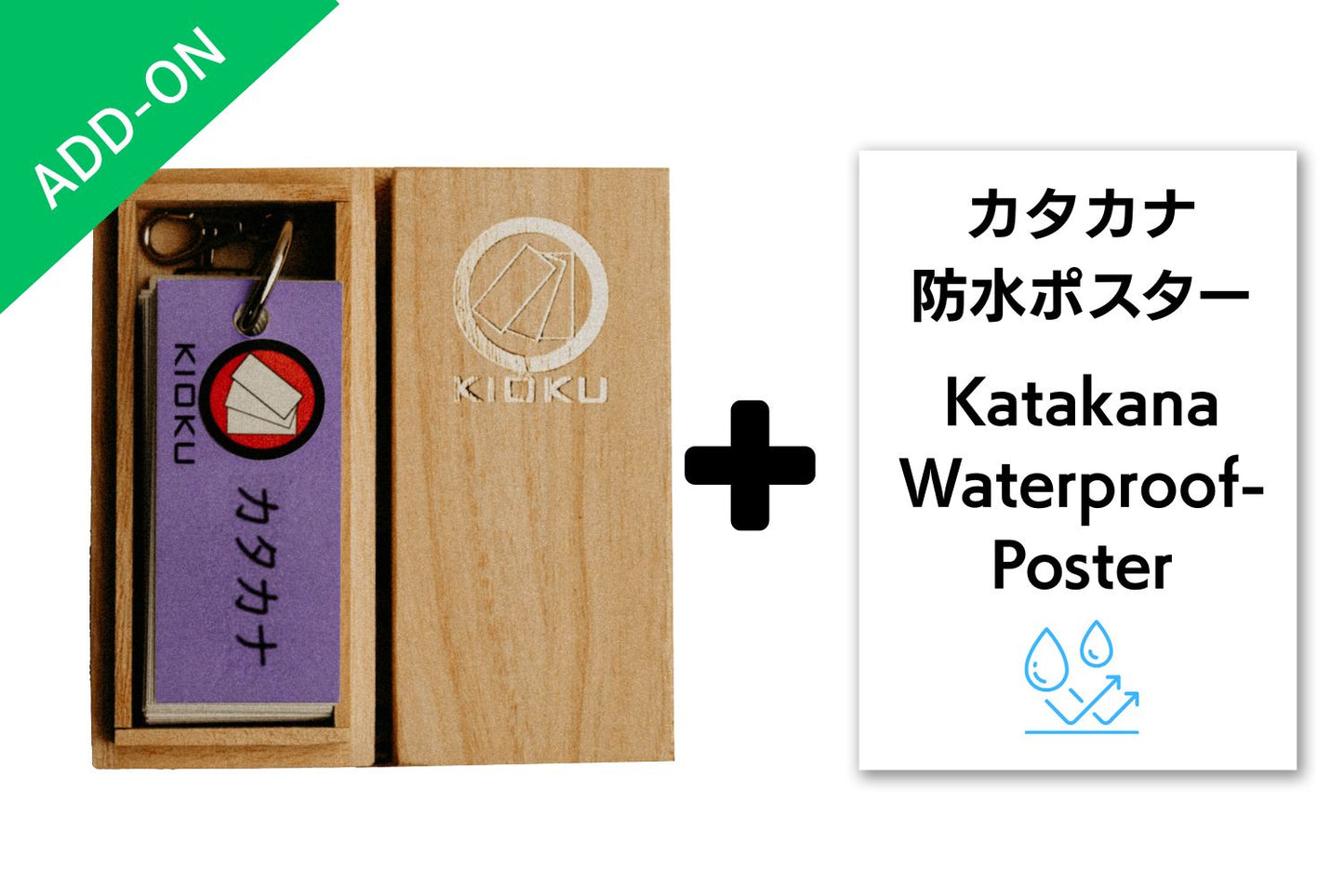 (add-on) Katakana Cards (with Kiribako)+ Katakana Waterproof-poster set